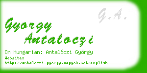 gyorgy antaloczi business card